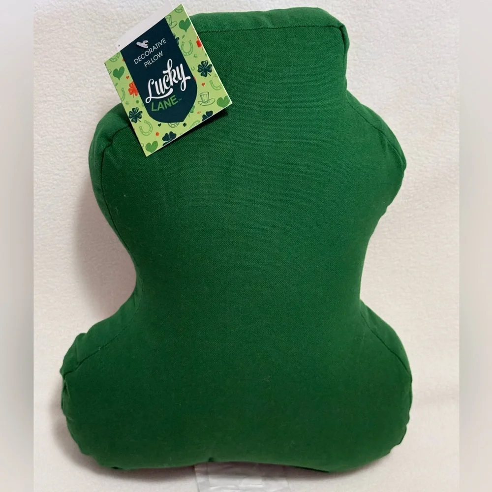 Lucky Lane Decorator Pillow - Lucky Leprechaun Teddy Bear Pillow - NWT